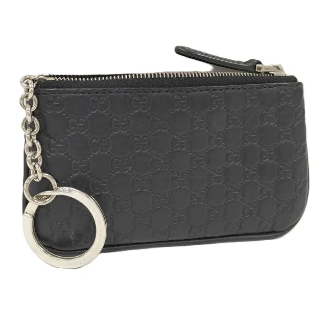 Gucci Coin Case Guccissima Leather Black in Black Leather from The Reluxe