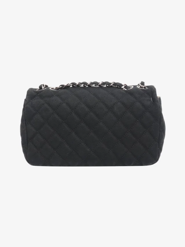 Chanel Black 2008 cruise line flap bag in Black Canvas from Sign of the Times, photo 3 of 9