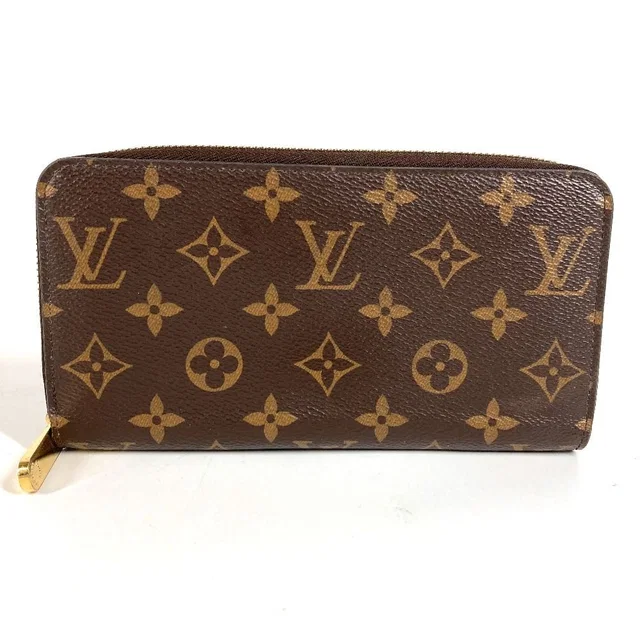 Louis Vuitton Wallet Zippy Monogram Canvas Rose Velours Brown in Brown Coated canvas from The Reluxe