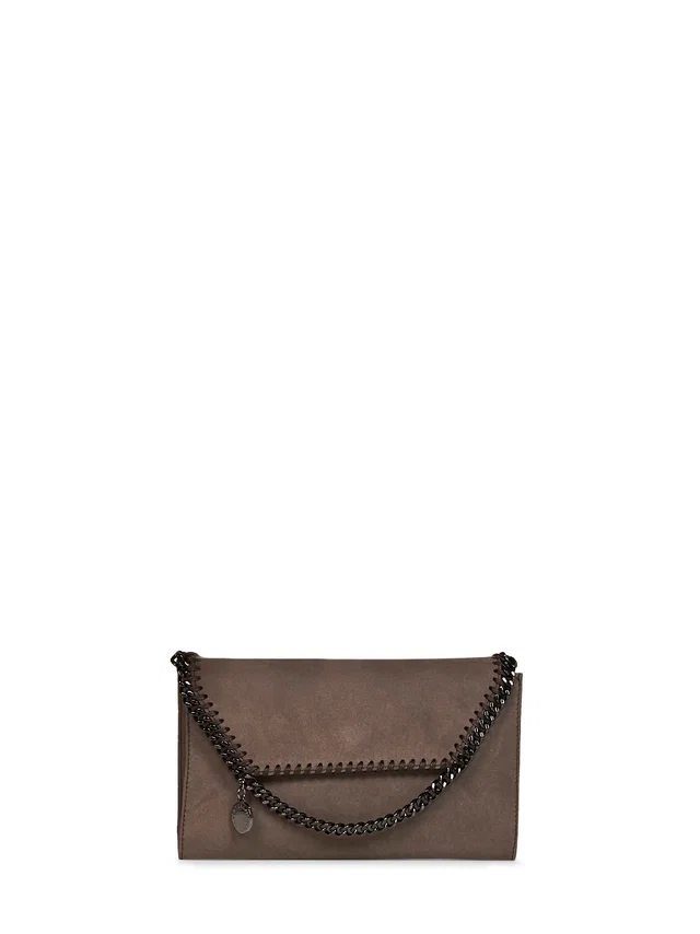 Stella McCartney Falabella Crossbody Bag — Brown Polyamide in Brown Suede from HEWI