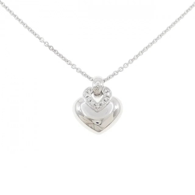 Bvlgari Doppio Cuore 750 White Gold Diamond Necklace in White from LuxUness