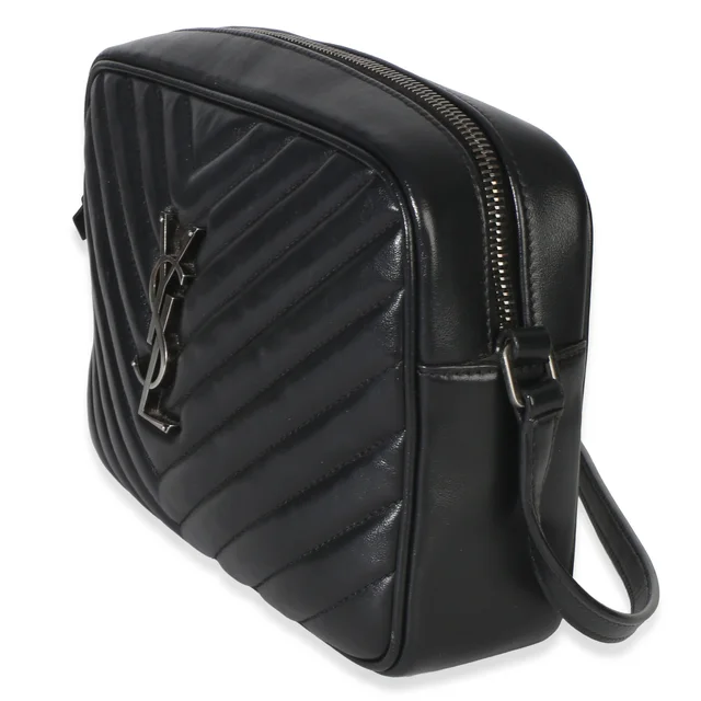 Saint Laurent Black Matelasse Calfskin Lou Camera Bag in Black Calfskin from myGemma, photo 2 of 2