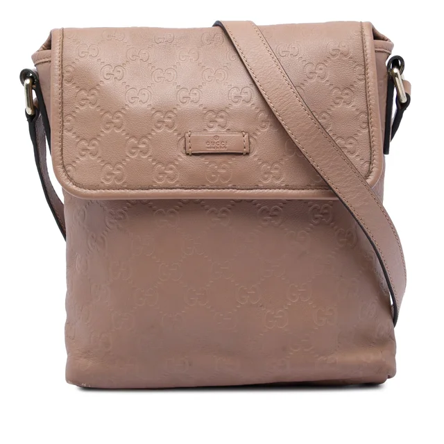 Brown Gucci Guccissima Crossbody in Brown Leather from Designer Revival, photo 1 of 1