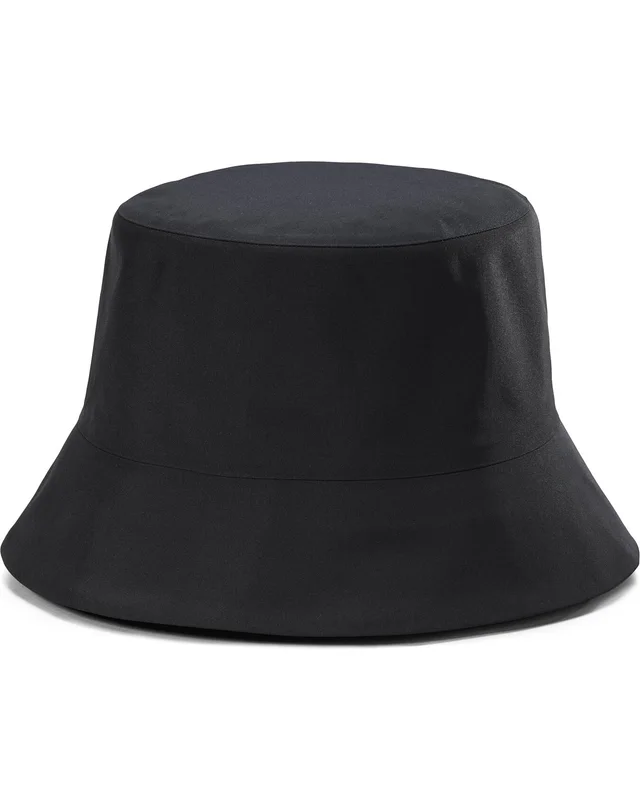 Arc'teryx Bucket Hat in Black Body: 80d 3L GORE-TEX® ePE with C-KNIT™ backer, plain weave recycled nylon, FC0 DWR - 100% Nylon with ePE and PU Membrane from…, photo 1 of 1