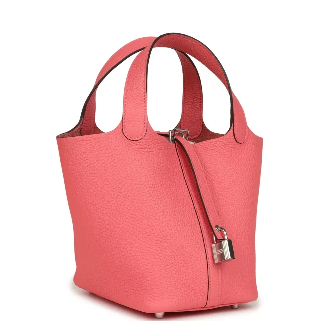 Hermès Picotin Lock 18 Rose Azalee Clemence Palladium Hardware in Pink Clemence from Madison Avenue Couture, photo 2 of 7