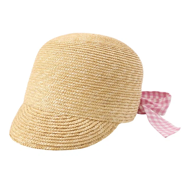 Miu Miu Straw cap Size M Beige/Pink/White Straw Silk in White Raffia from GALLERY RARE