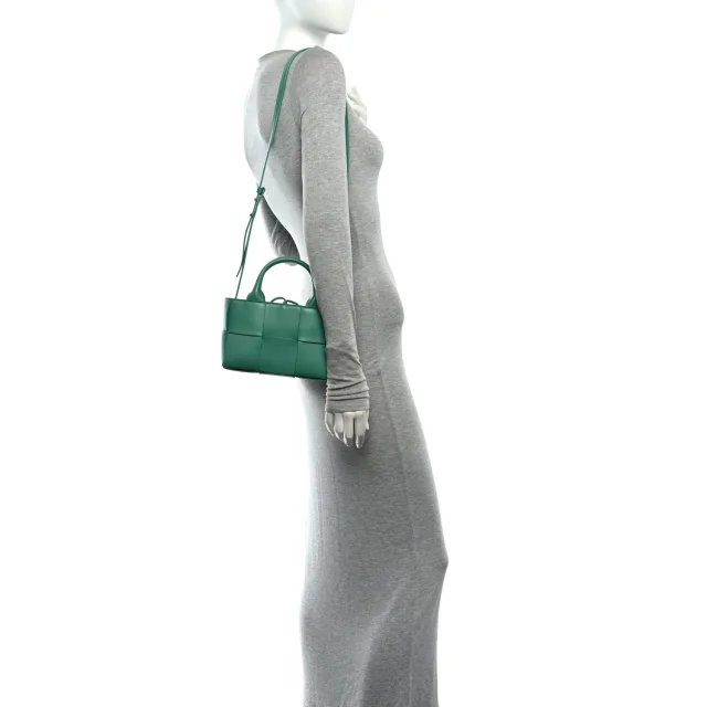 Bottega Veneta Maxi Intreccio Candy Arco Tote Mermaid in Lambskin from FASHIONPHILE, photo 2 of 10