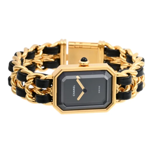 Chanel Première M H0001 Quartz Black/Gold in Black from VINTAGE QOO TOKYO, photo 4 of 8