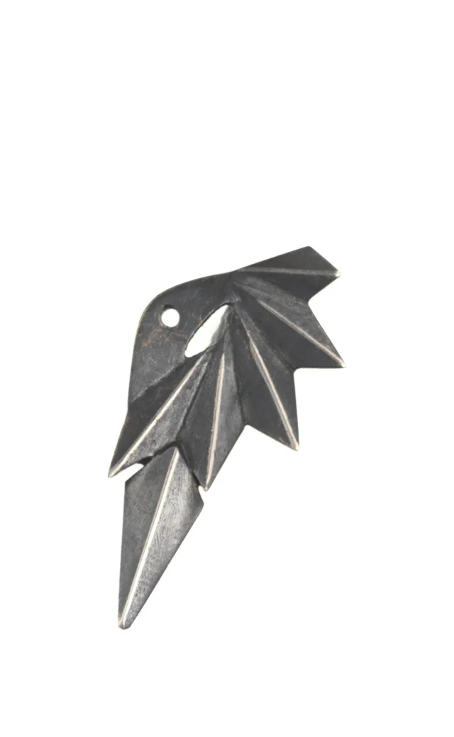Maria Black Wing Reverse Earring, Oxidized Silver from Cultstatus, photo 1 of 1