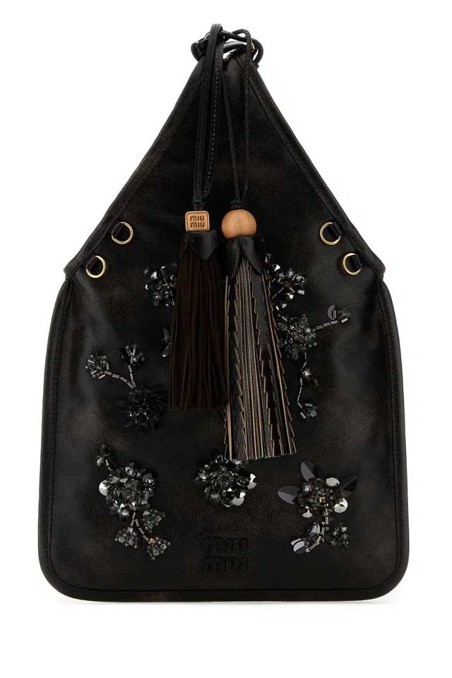 Miu Miu Shoulder Bag — Black in Black Nappa leather from HEWI