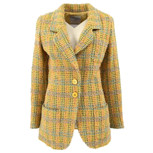 Chanel Fall 1994 single-breasted tweed jacket #36 in Tweed from AMORE Vintage Tokyo