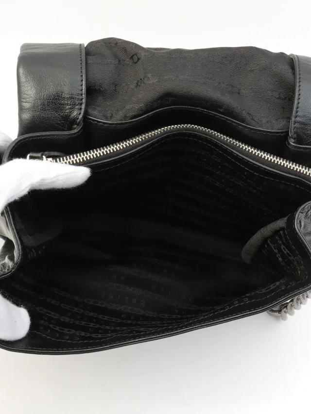 Celine Lizard emboss 2-way bag, black from VINTAGE QOO TOKYO, photo 6 of 14