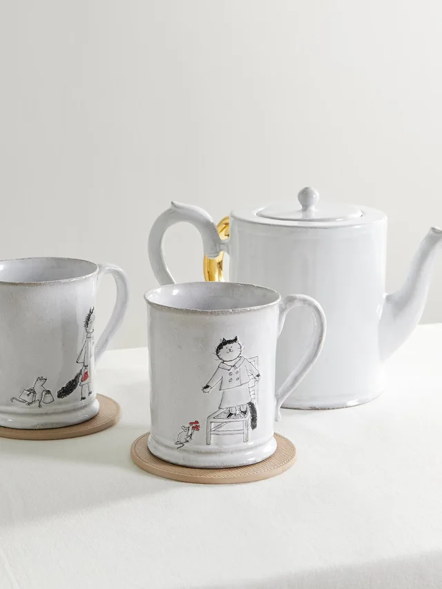 SMYTHSON Set of six Panama textured-leather coasters, photo 2 of 2 from NET-A-PORTER (Canada)