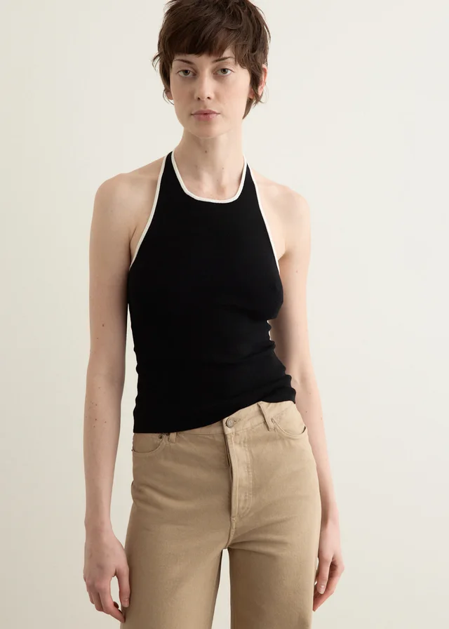 St Agni Fine Line Halter Top in Black from Incu, photo 1 of 1
