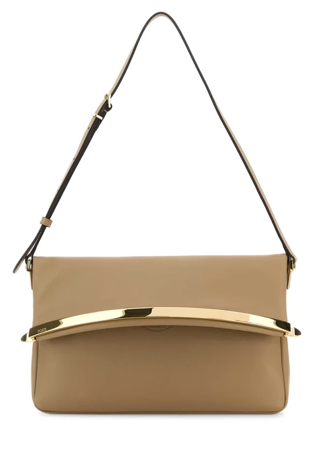 Tod's Clutch Shoulder Bag — Beige in Beige Suede from HEWI