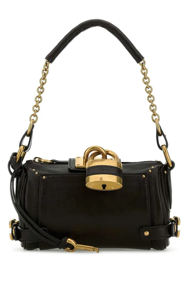 Chloé Leather Padlock Shoulder Bag — Black in Black Leather from HEWI