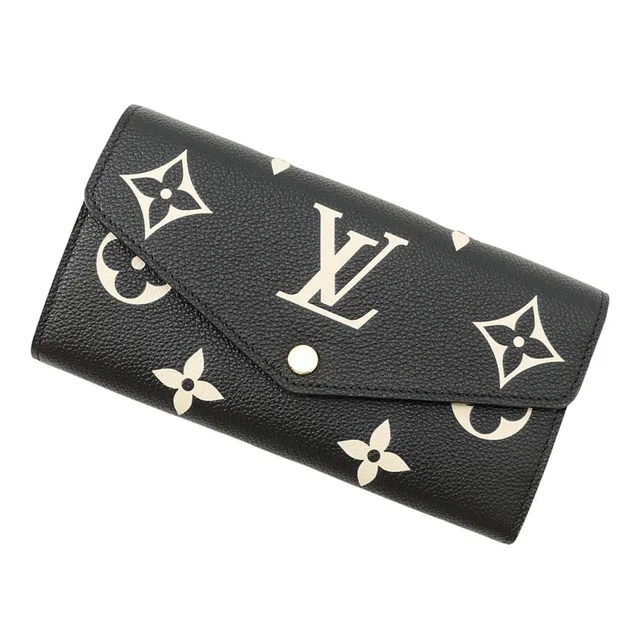 Louis Vuitton Wallet Monogram Empreinte Portefeuille Sarah Black in Black from The Reluxe