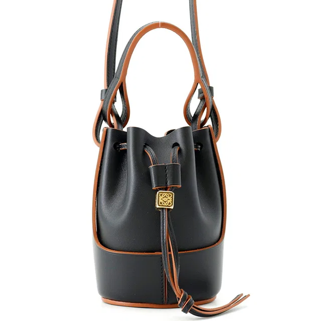 Loewe Balloon Bag Black/TanA710R85X01 1100 Leather Size Nano in Black Leather from GALLERY RARE