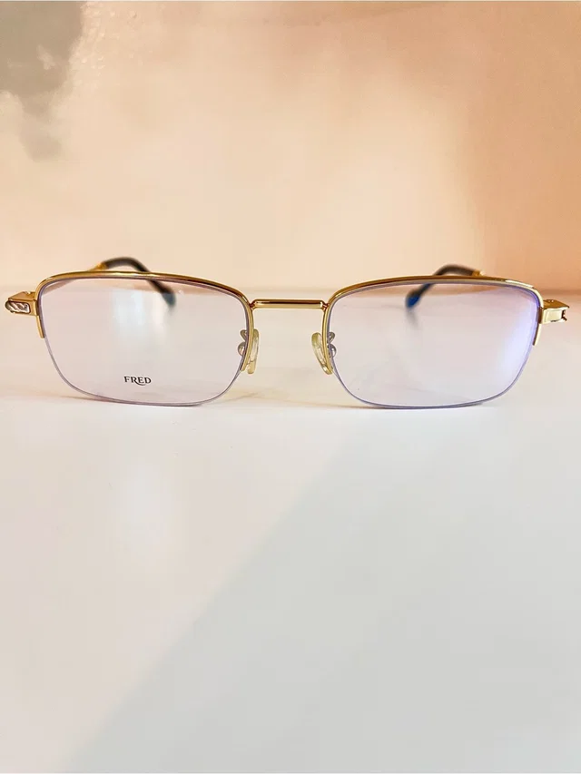 FRED Frame Glasses With Lavender-Tinted Lenses in gold from Poshmark