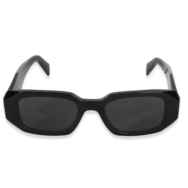 Prada Black Acetate Square Frame Symbole Sunglasses in Black from myGemma