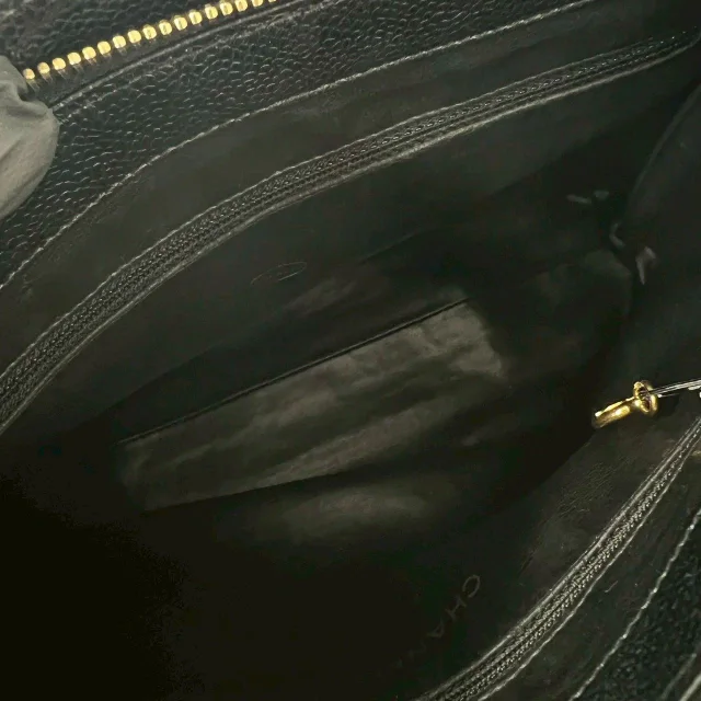 Chanel Caviar Mini Tote Bag in Black Caviar leather from LuxUness, photo 9 of 10