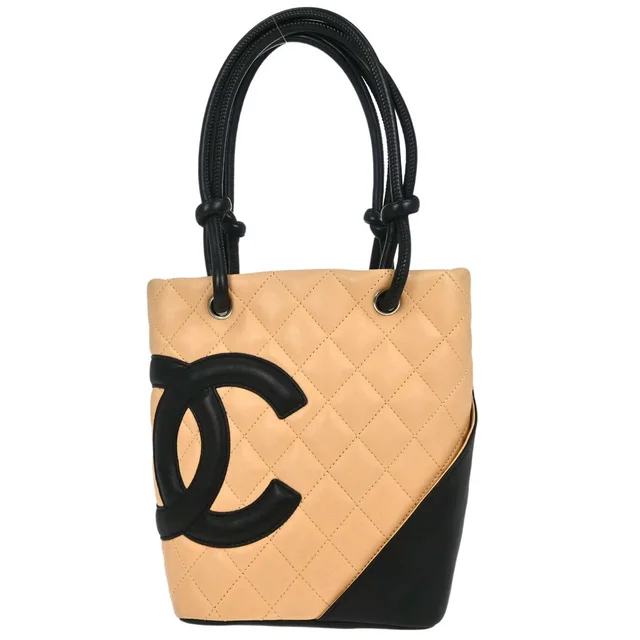Chanel 2005-2006 Beige Calfskin Cambon Ligne Tote Handbag in Beige Calfskin from AMORE Vintage Tokyo