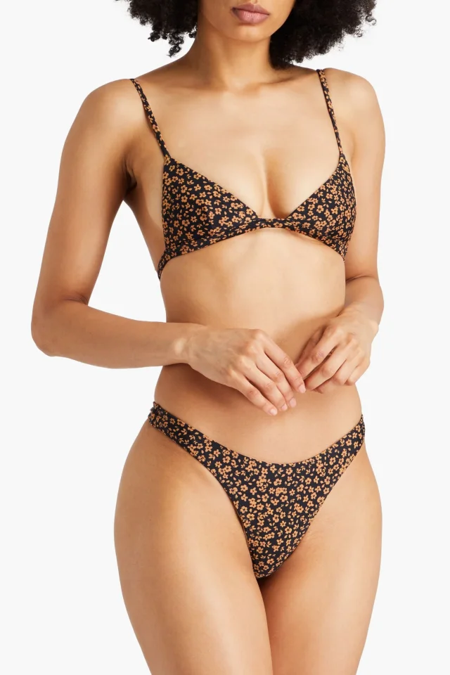 Matteau The Nineties floral-print bikini briefs in Black, photo 2 of 4 from THE OUTNET
