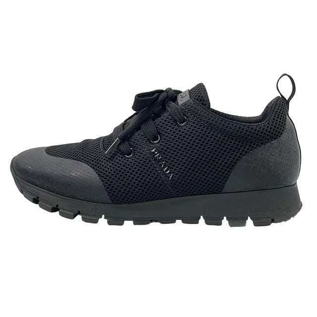 Prada Sneakers Black Mesh in Black from The Reluxe