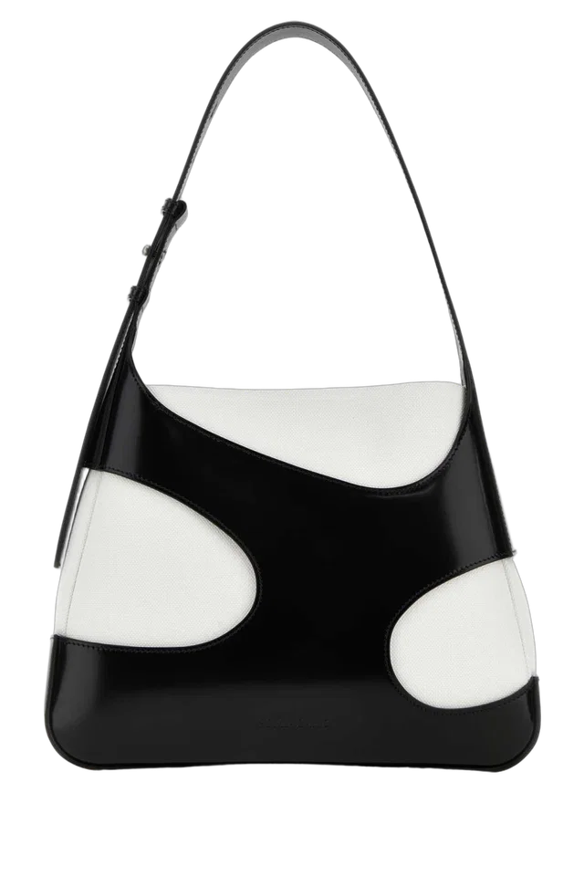 Ferragamo Neroowhite Shoulder Bag — Black in Black Calfskin from HEWI