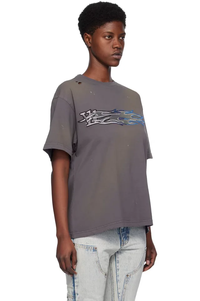 We11done Gray Printed T-Shirt, photo 2 of 4 from SSENSE