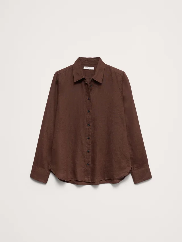 Banana Republic The Everyday Linen Shirt in Reddish Brown, photo 4 of 4 from Banana Republic (Canada)