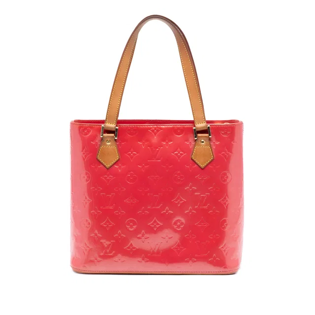 Pink Louis Vuitton Monogram Vernis Houston Tote Bag in Pink Leather from Designer Revival