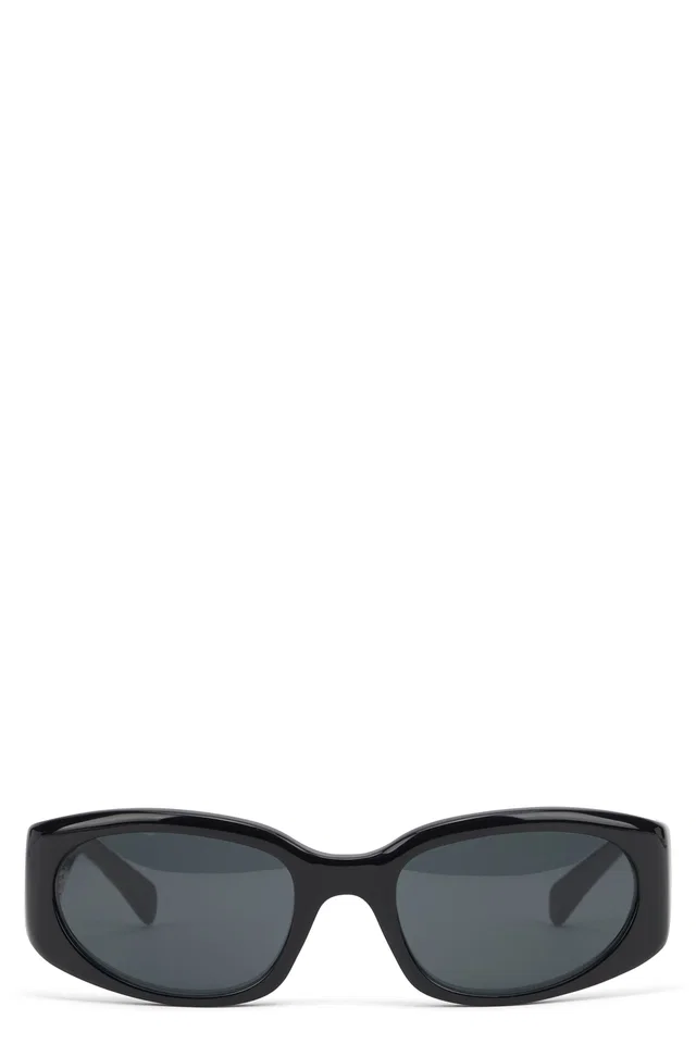 Celine 4s347cplb Acetate Wrap-Around Sunglasses — Black in Black from HEWI