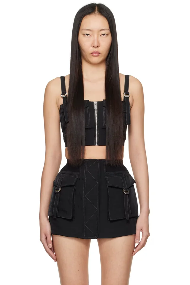 Black Aviator Camisole, image 1 of 1 from SSENSE