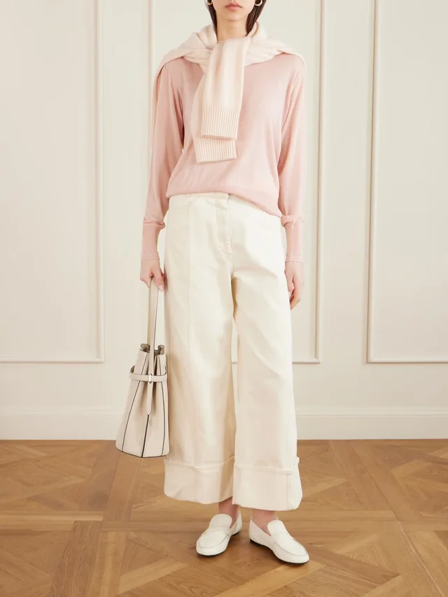 ANOTHER TOMORROW Organic wide-leg jeans in Beige, photo 2 of 2 from NET-A-PORTER (Canada)