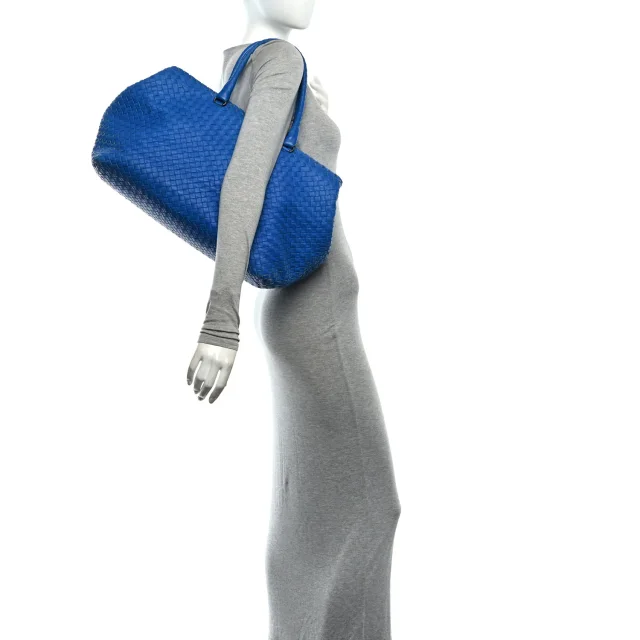 Bottega Veneta Nappa Intrecciato Brick Tote Celeste in Nappa leather from FASHIONPHILE, photo 2 of 14