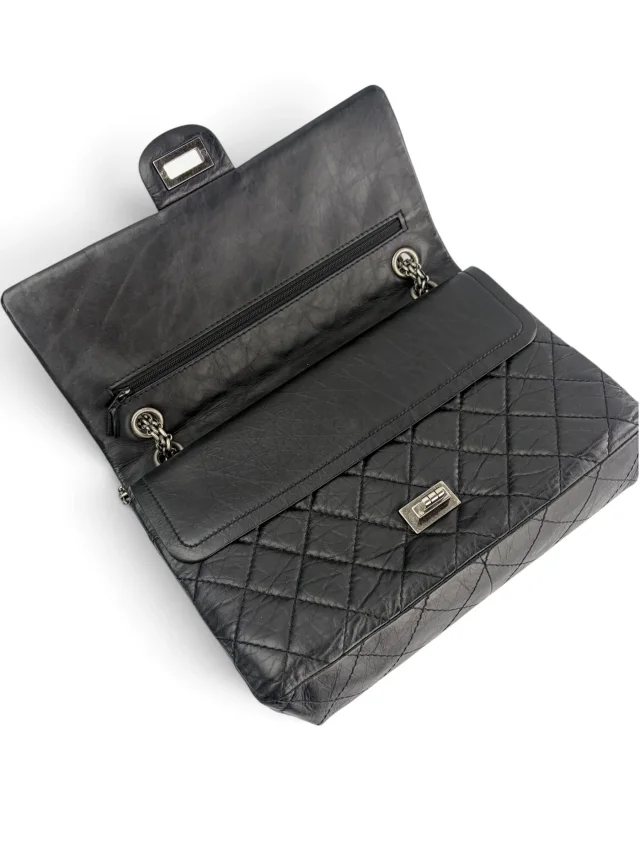 Chanel Black Reissue Double Flap in Black Calfskin from Season 2 Consign, photo 9 of 11