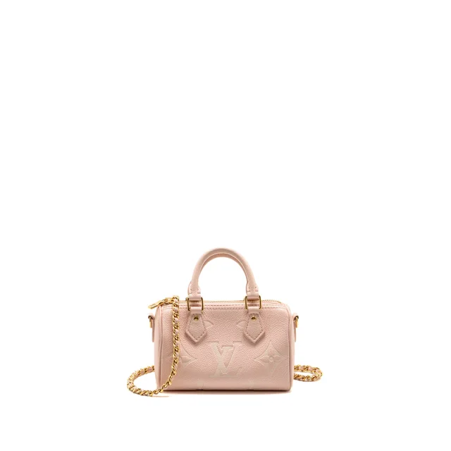 Louis Vuitton Nano Speedy MONOGRAM EMPREINTE LEATHER Rose/Quartz GHW in Pink Leather from EMIER