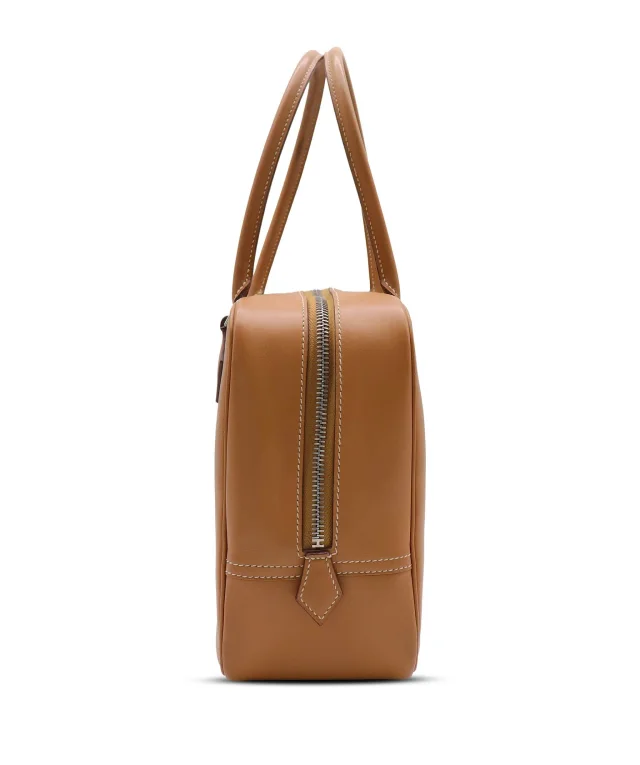 Hermès Plume 28 Naturel Veau Chamonix Hand Bag 2004 Square H Palladium Hardware in Calfskin from Luxury Promise, photo 4 of 14