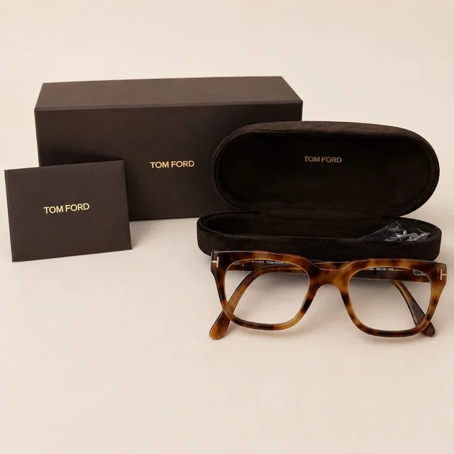 Tom Ford Ft5216 052 Dark Havana Square Eyeglasses Unisex 48-19-145 Dark Academia in red|brown Velvet from Poshmark