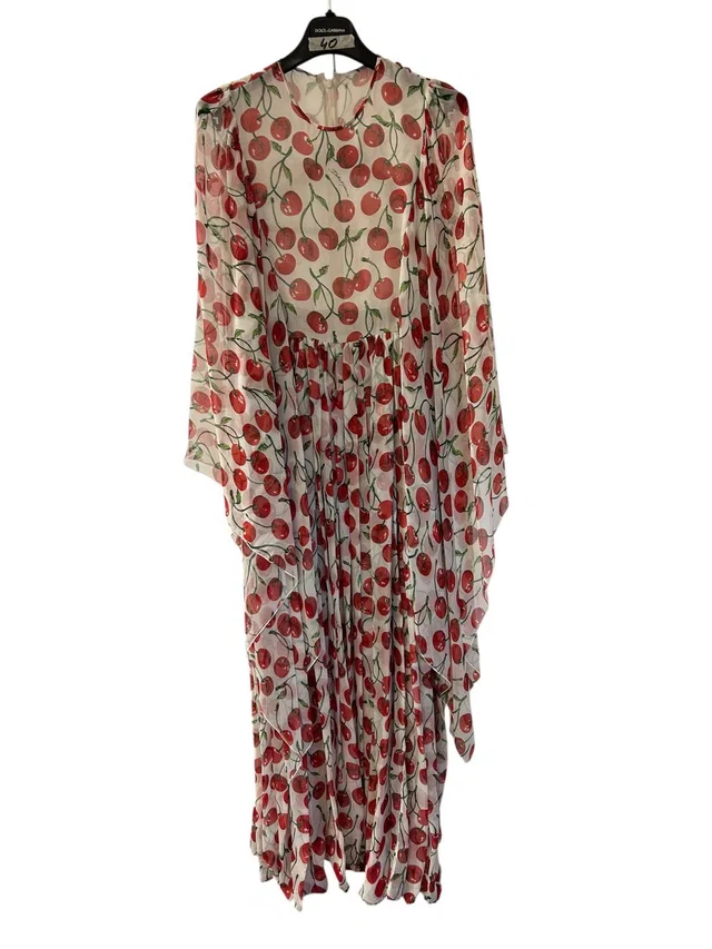 Dolce & Gabbana White DRESS CHERRY Print in White from Luxury Promise