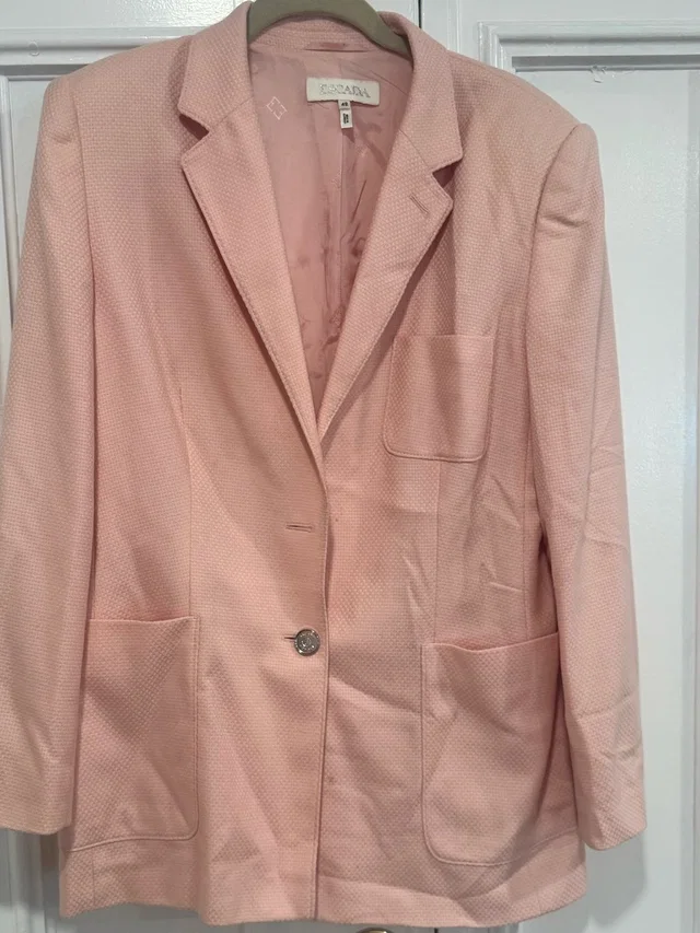 Escada X Zegna Cashmere Women’s Pink Tailored Blazer Jacket Eur 42 in pink Cashmere from Poshmark