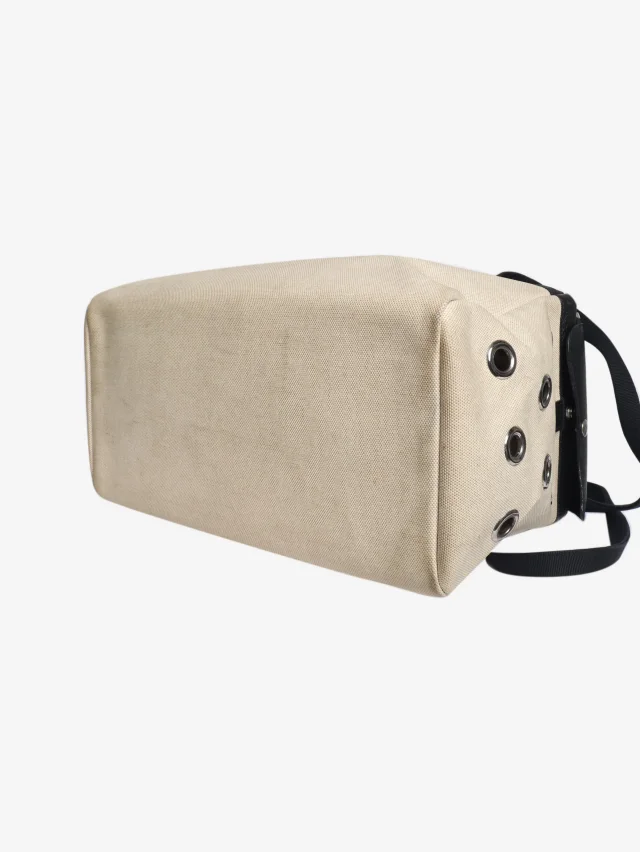 Hermès Black and beige Sac de Transport pet carrier in Black Canvas from Sign of the Times, photo 4 of 8