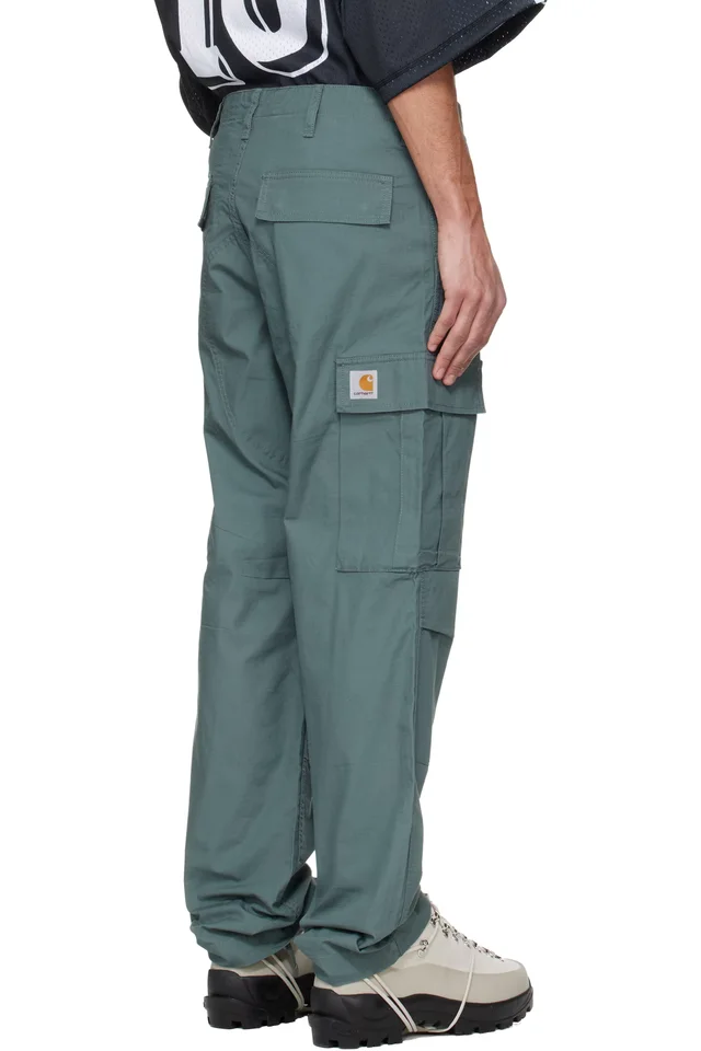 Carhartt Work In Progress Green Regular Cargo Pants, photo 3 of 4 from SSENSE