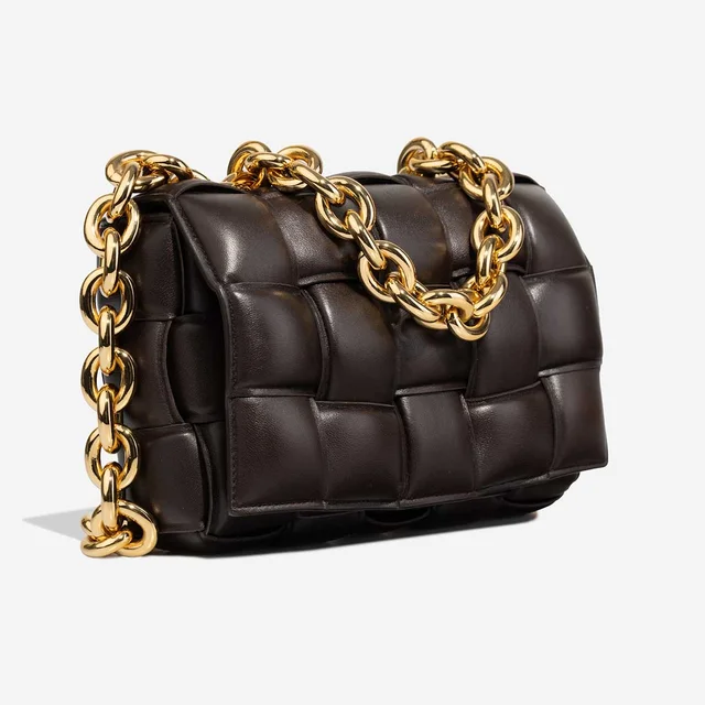 Bottega Veneta Cassette Lamb Dark Brown in Brown Lambskin from SACLÀB, photo 5 of 9