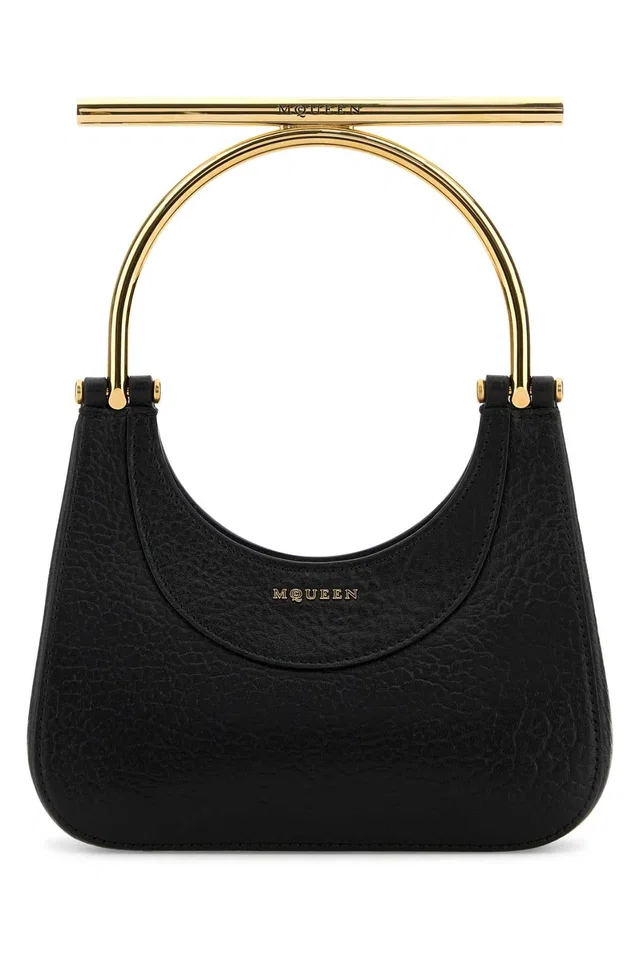 Alexander McQueen Shoulder Bag — Black in Black Lambskin from HEWI