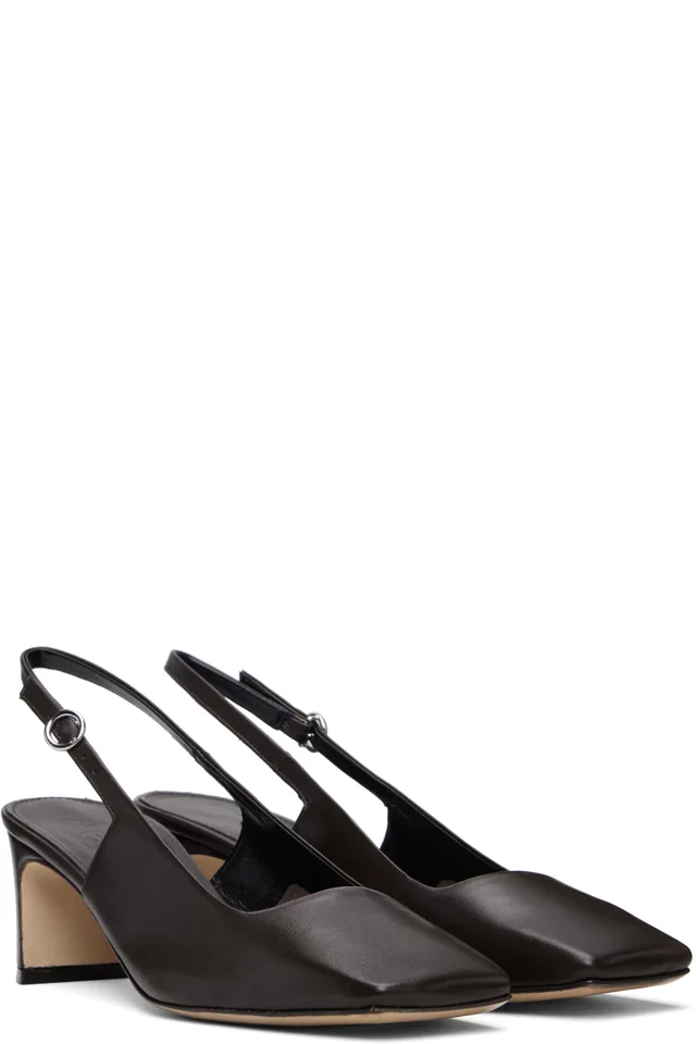 Aeyde Brown Liza Heels, photo 4 of 5 from SSENSE