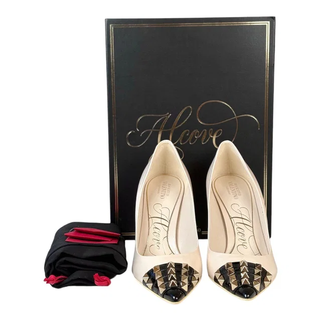 Valentino Garavani Cream High Heel Shoes #37 in White from Luxury Promise