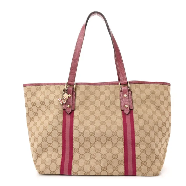Gucci Jolicoeur Tote GG Canvas Bag - Beige & Pink in Beige Canvas from H&T