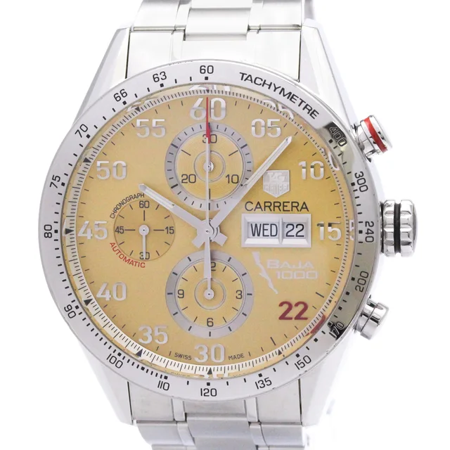 TAG Heuer Carrera Baja California Chronograph Watch CV2A1H Polished in Beige/Gold from Elady